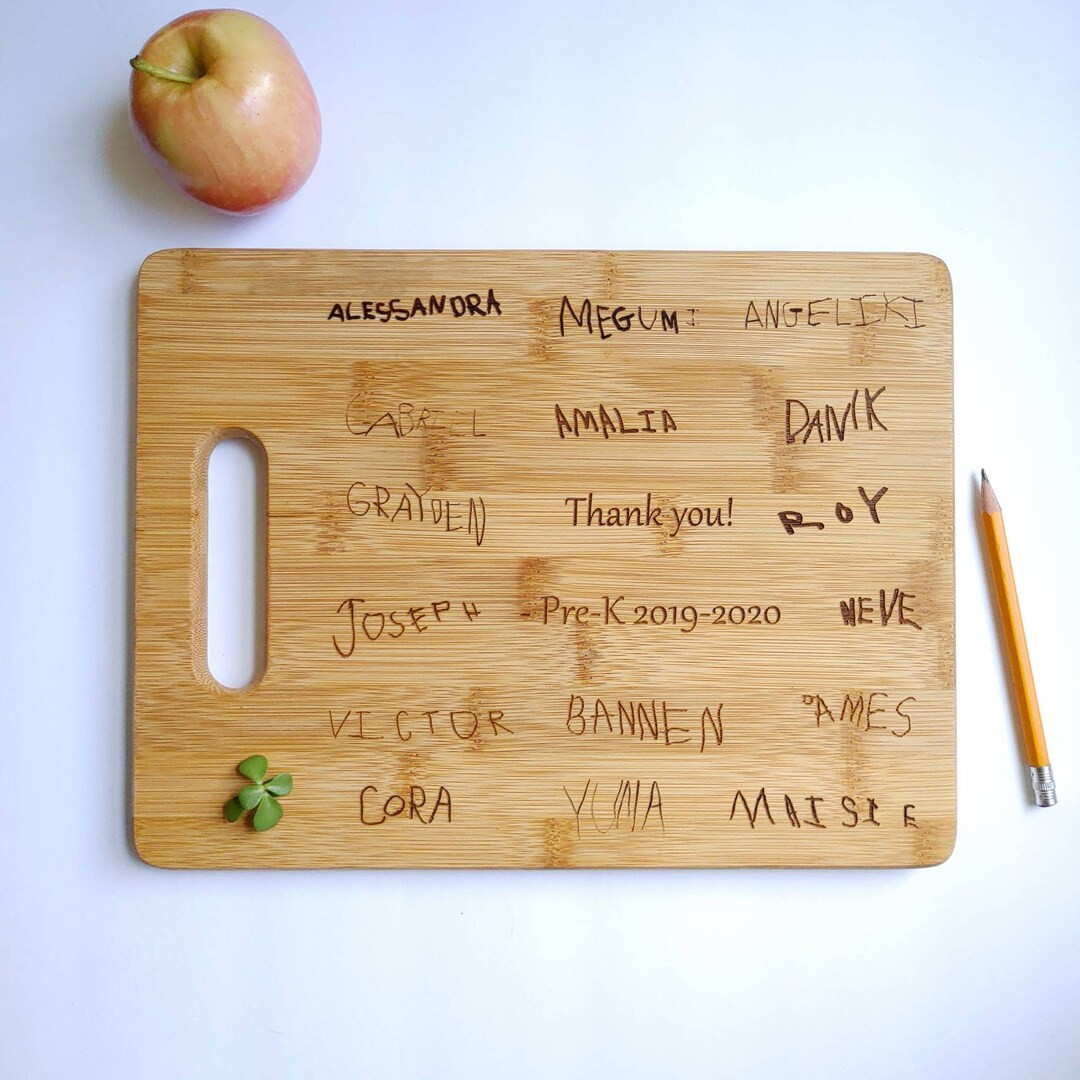 Medium Custom Cutting Board With Engraved Kids Drawing - Etsy | Etsy (US)