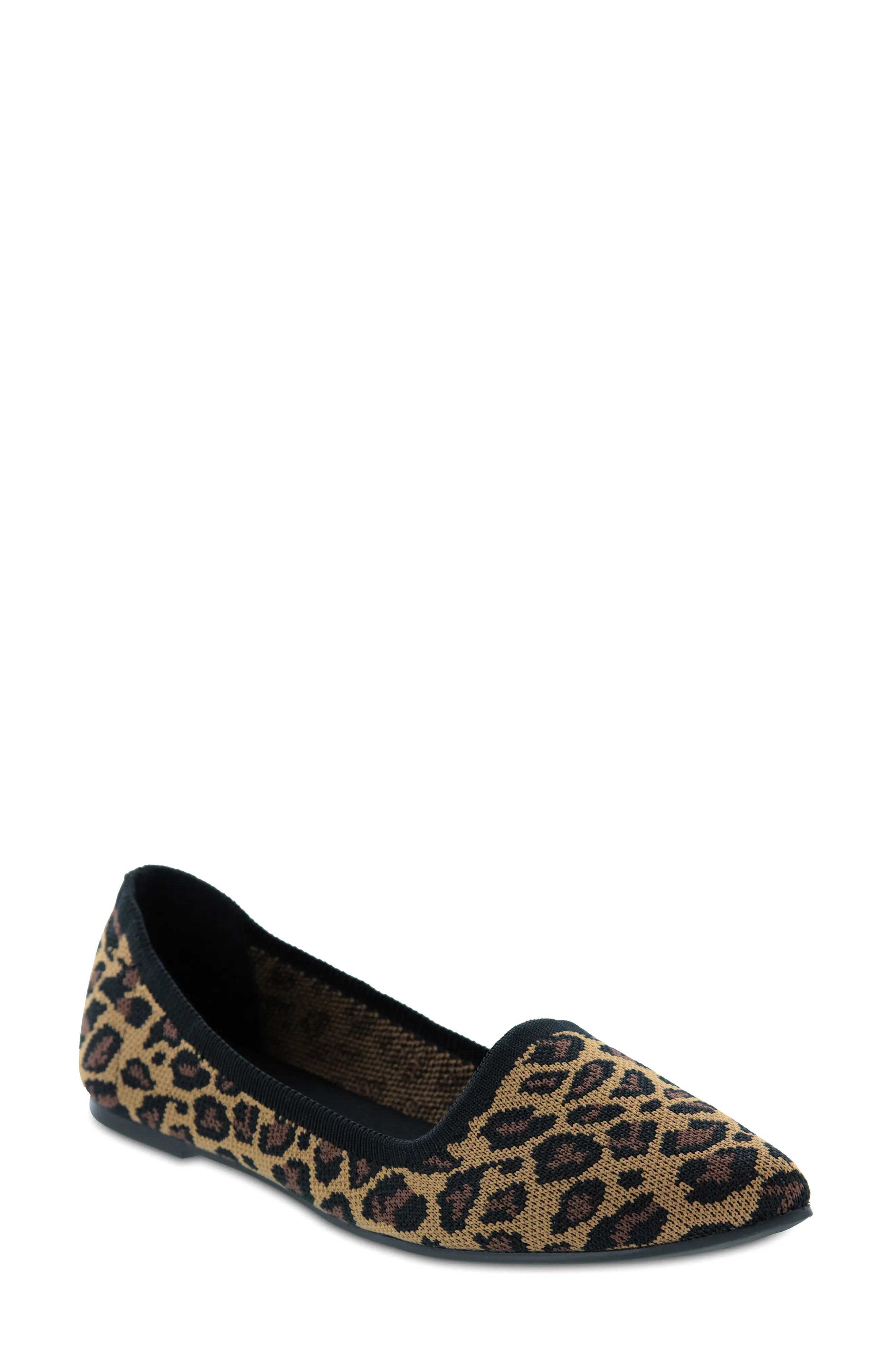MIA Corrine Knit Flat, Size 8 in Leopard Print at Nordstrom | Nordstrom