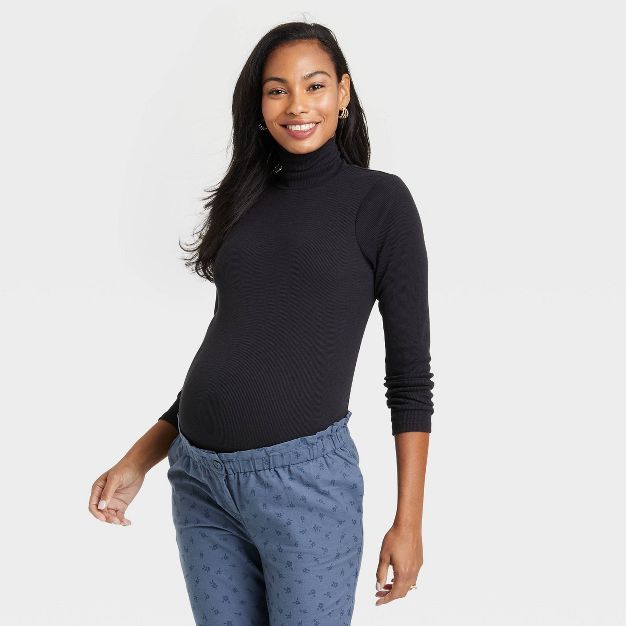 The Nines by HATCH™ Long Sleeve Turtleneck Maternity Blouse | Target