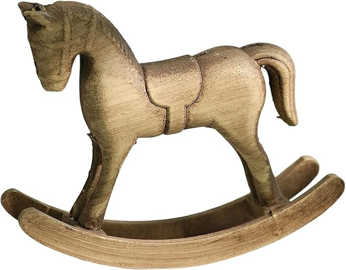 Fenteer Wooden Rocking Horse Statue, Vintage Horse Sculpture Desktop Ornament, Versatile Decorati... | Amazon (US)