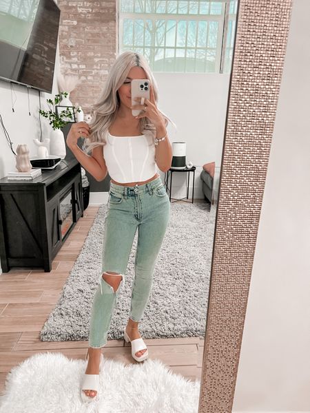 Corset 
Tank top
Jeans
Denim
Sandals
Abercrombie 
H&M
Steve Madden
Nashville outfit
Spring outfit 
Concert 
Baby shower 
Festival 
Heels
Casual outfit 
Date night outfit 


#LTKfit #LTKstyletip #LTKFind