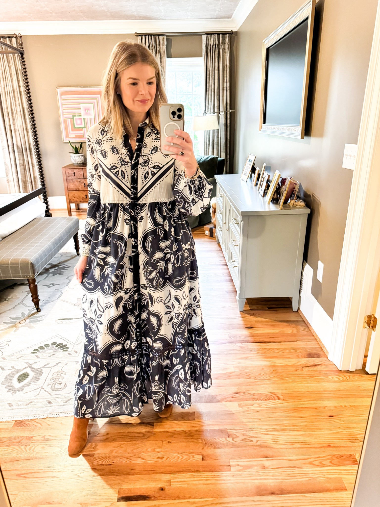 Today’s church look - button up maxi dress is a great closet staple. Can be dressed up with boots, or easily dressed down with sneaks. 

#LTKootd #LTKdayinmylife #LTKgrwm