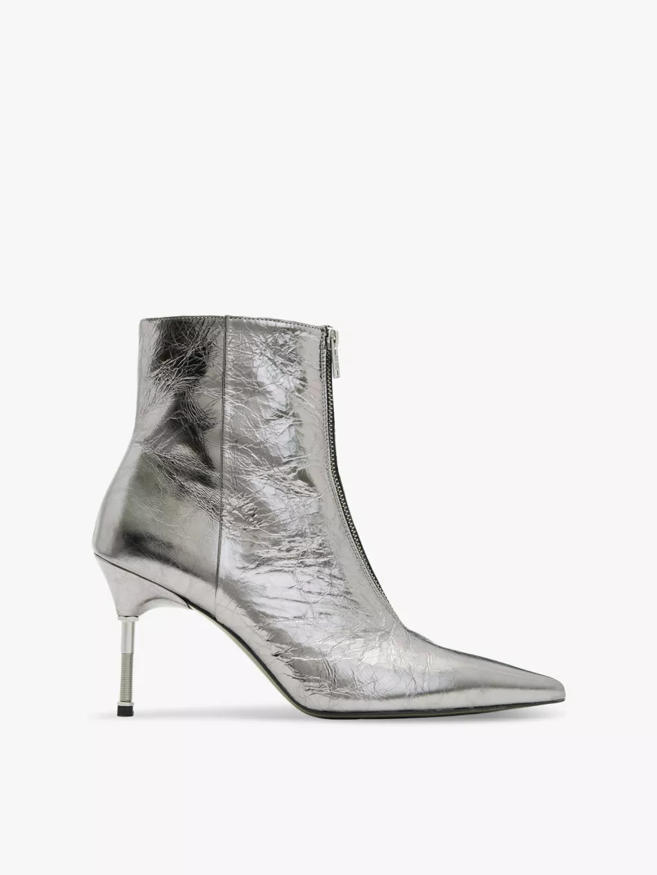 Natasha zip-embellished heeled leather ankle boots | Selfridges