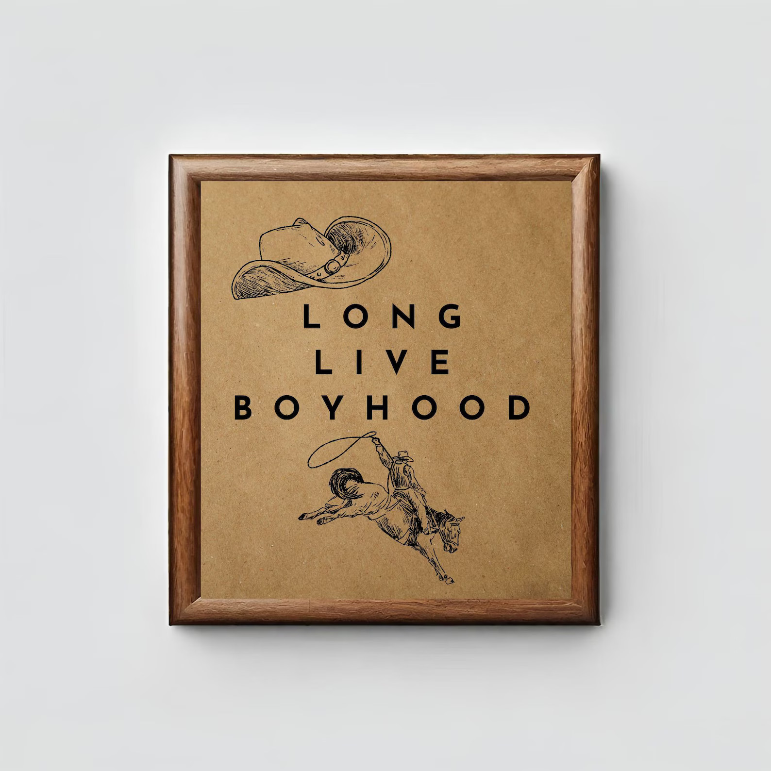Long Live Boyhood; Western Art; Boy Nursery Art; Nursery Art; Boys Room Art, Gift for Son, Cowboy... | Etsy (US)