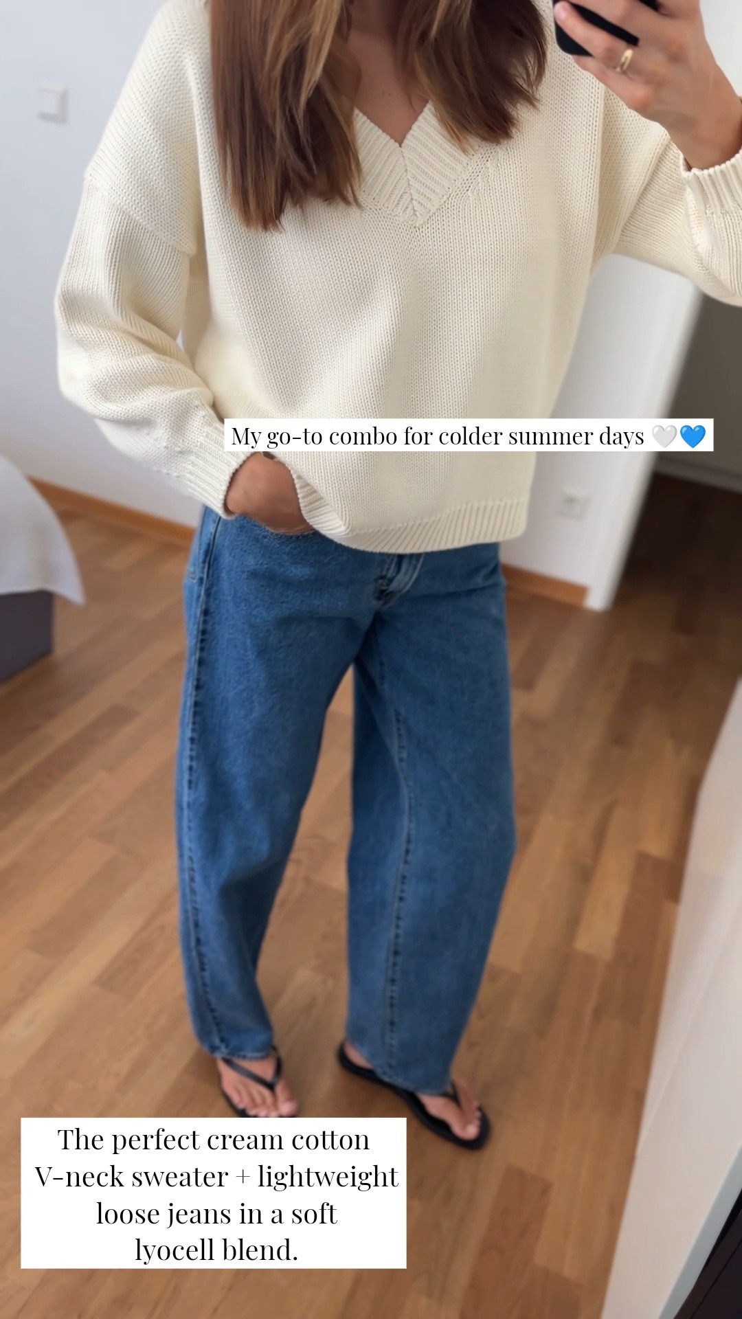 A perfect cotton sweater in a soft cream shade - wearing medium for a more relaxed/oversized look. Linked other colors as well 🩷🤎❤️

Paired with lightweight loose jeans made from a lyocell blend - run big, would recommend sizing down (I’m wearing 26)

#outfitoftheday #ad #casualoutfits
@Boden (UK) @Boden (US)

#LTKstyletip