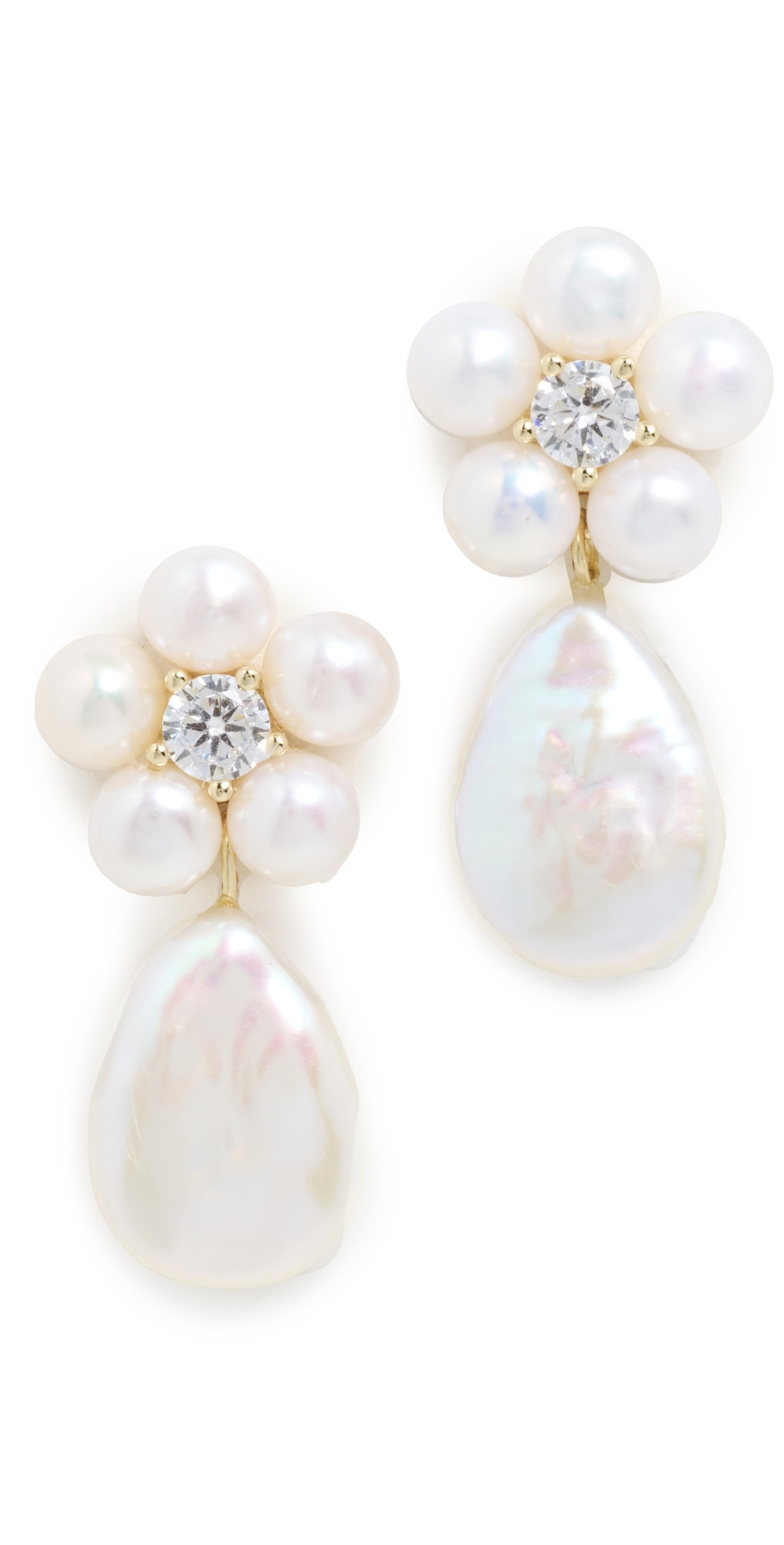 SHASHI Daisy Pearl Drop Earrings Pearl One Size | Shopbop