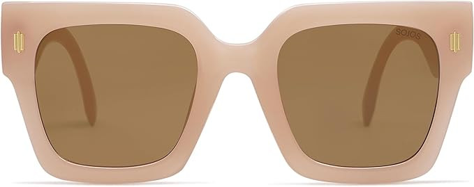 SOJOS Vintage Oversized Square Sunglasses for Women,Retro Womens Luxury Big Large Sun Glasses UV4... | Amazon (US)