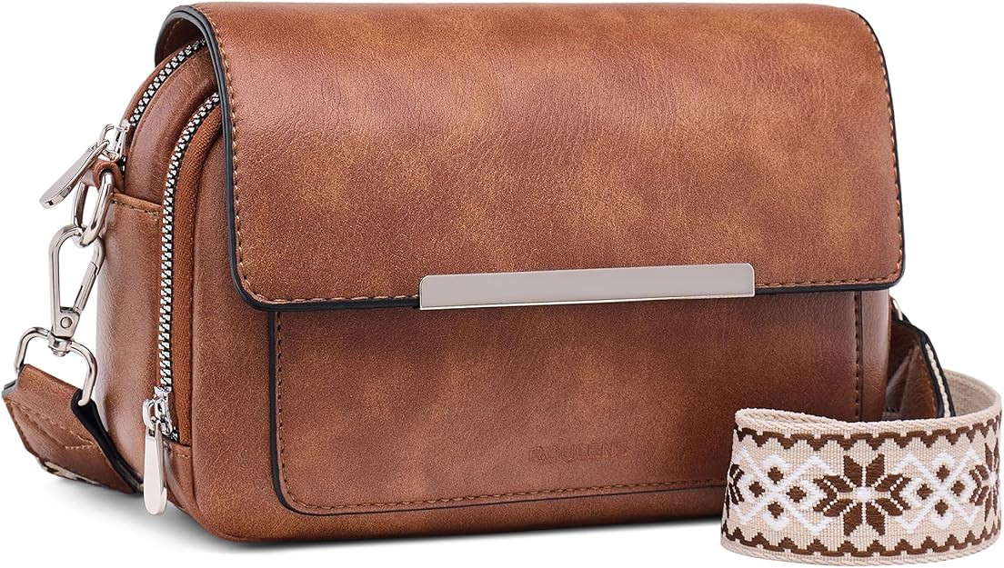 Roulens Crossbody Bags for Women Small Crossbody Wallet Purses with Card Slots Leather Shoulder H... | Amazon (US)