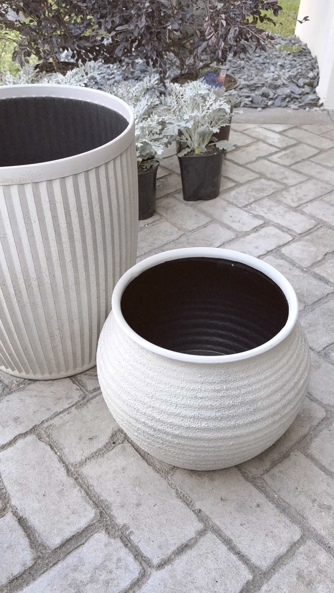 New target planters for my porch 🌱 
these both come in 2 sizes- I got the smaller one in the $30 size and the bigger one in the $40 size 🤍 very lightweight 

#planter #spring #target #targetfind #targetdecor #targethome #porchdecor #fromtporch #springporch #planters 

#LTKFindsUnder50 #LTKSeasonal #LTKHome