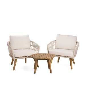 3pc Outdoor Rope And Acacia Furniture Set | The Global Decor Shop | Marshalls | Marshalls