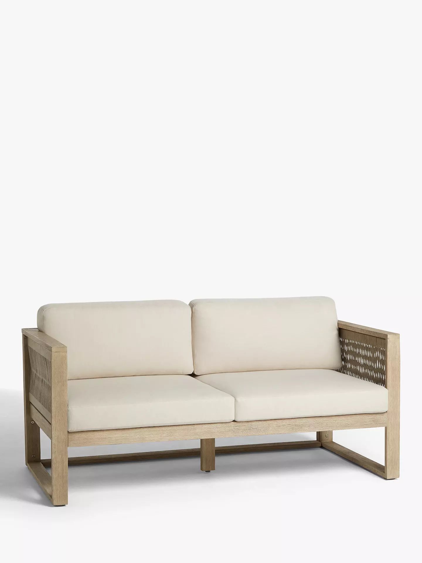 John Lewis & Partners St Ives Rope Garden 2-Seat Sofa with Cushions, FSC-Certified (Eucalyptus Wo... | John Lewis UK