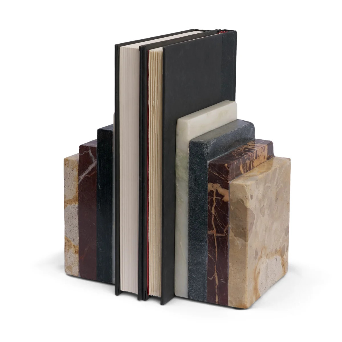 Corte Mixed Marble Stacked Bookends | Wayfair North America