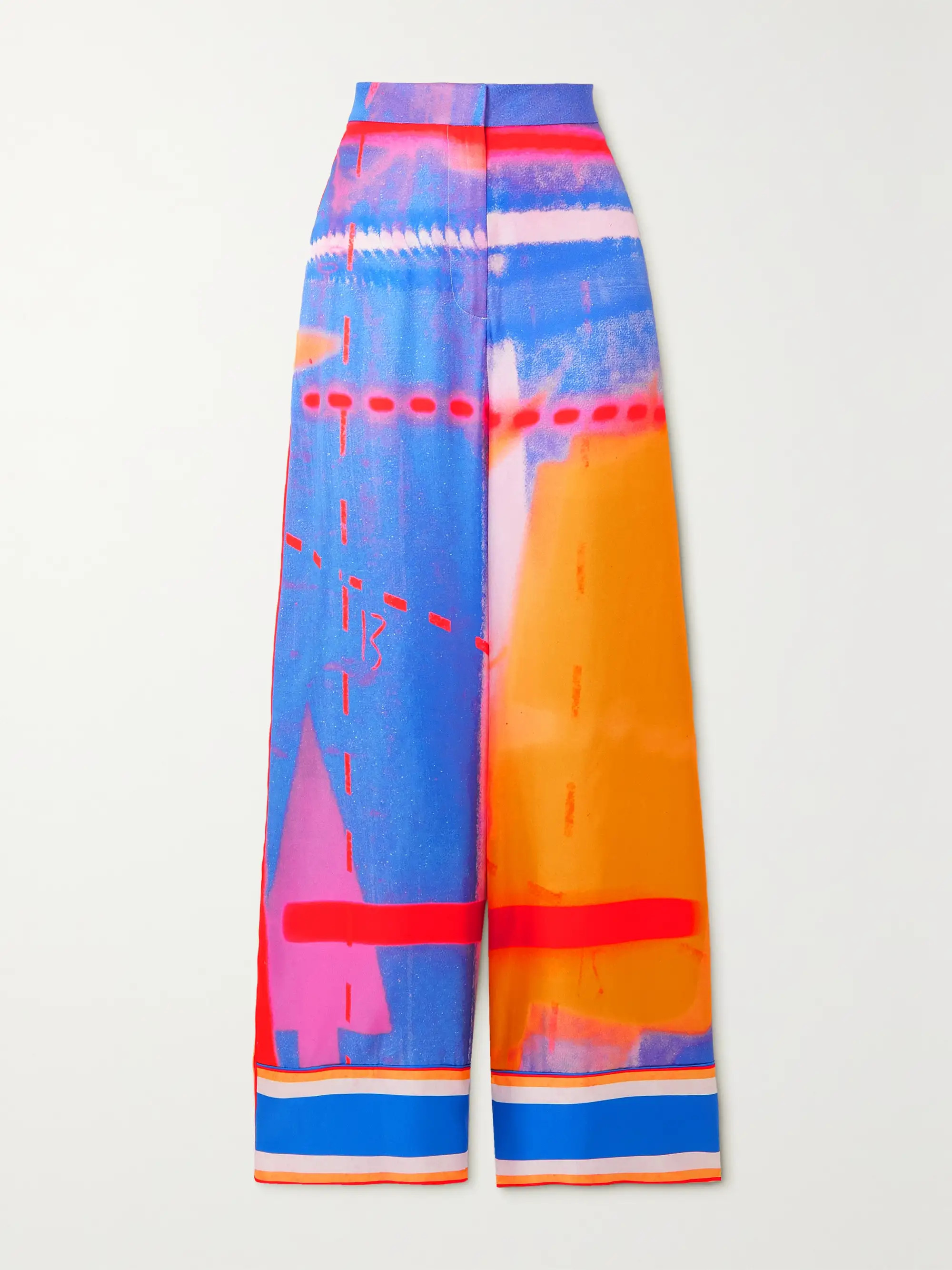 Renya printed silk-twill wide-leg pants | NET-A-PORTER (US)