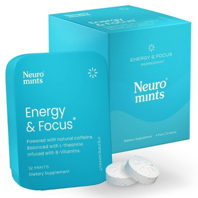 NeuroMints Energy and Focus Vitamin B12 Chewable Mints - Peppermint - 72ct | Target