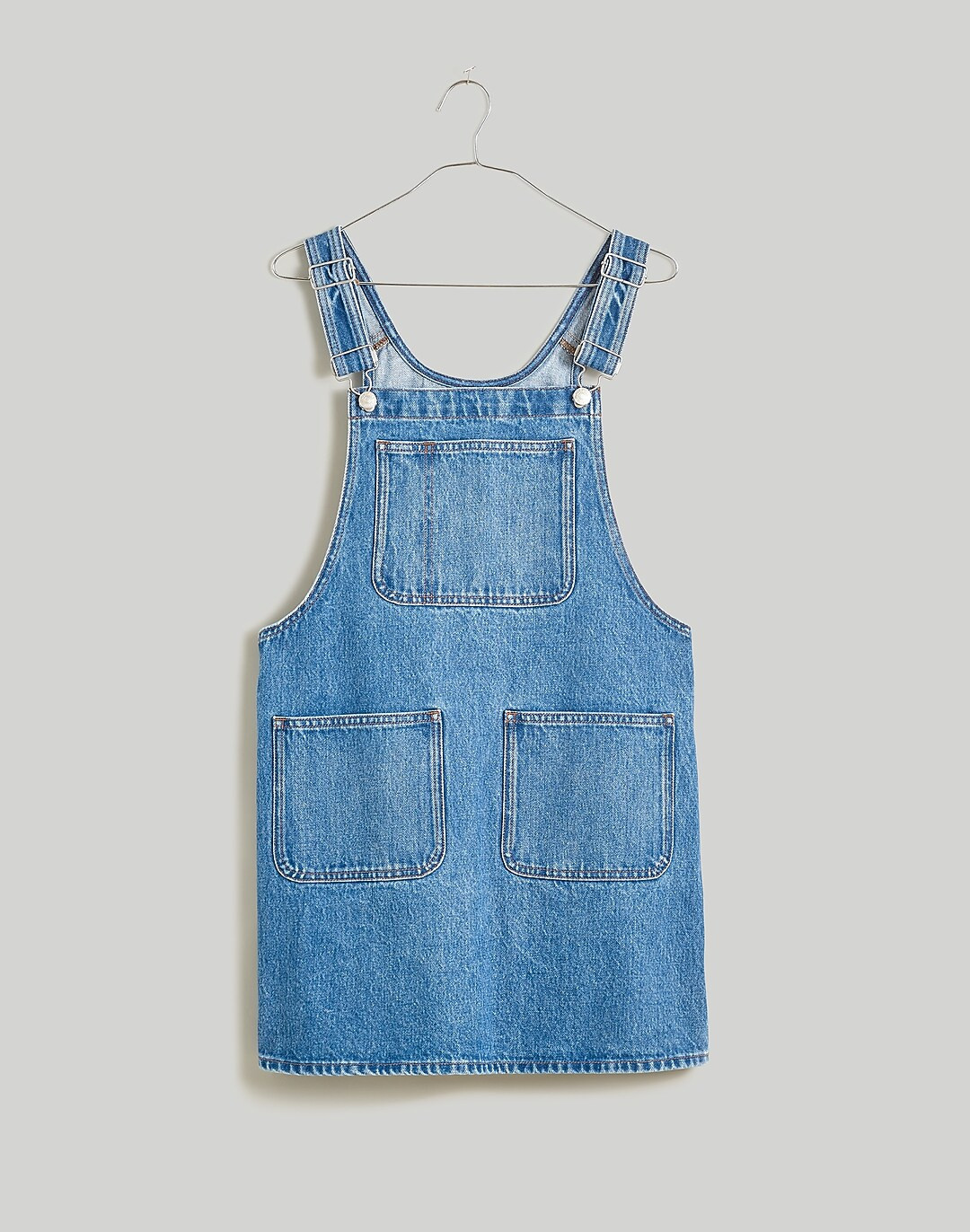 Denim Overall Mini Dress in Groveson Wash | Madewell