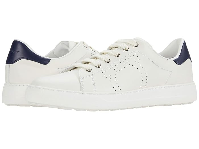 Salvatore Ferragamo Pierre (White/Blue Marine) Men's Shoes | Zappos