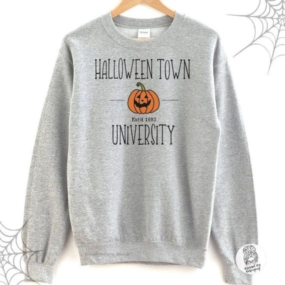 Halloween Shirt-Halloween Town University Shirt-Halloween T shirt-Womens Halloween Sweatshirt-Fun... | Etsy (US)