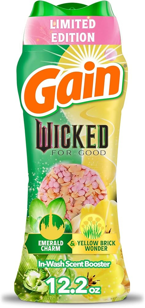 Gain In-Wash Laundry Scent Booster "Wicked: For Good" Limited Edition, Emerald Charm + Yellow Bri... | Amazon (US)
