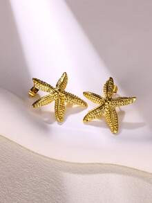 1 Pair Cute Starfish Stud Earrings, Suitable For Women And Girls, Charming Texture, Fashionable S... | SHEIN