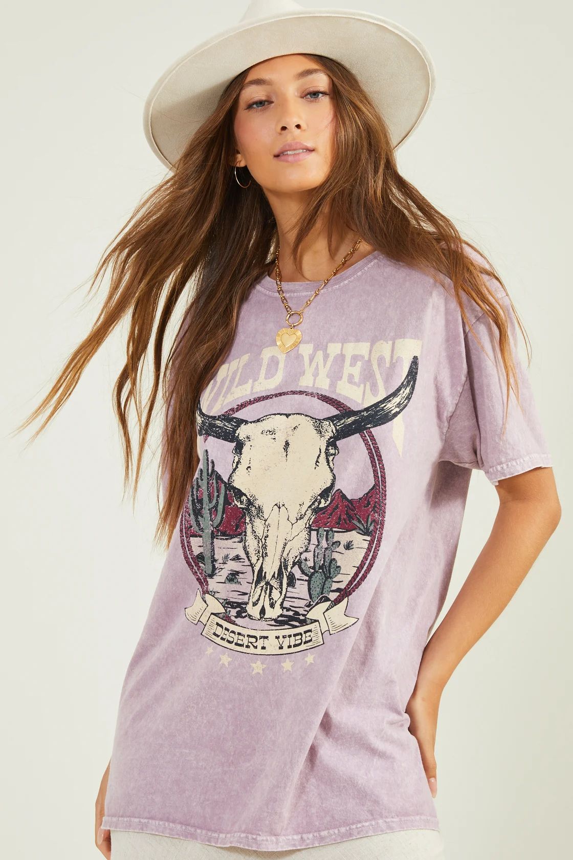 Wild West Oversized Graphic Tee in Elderberry | Altar'd State | Altar'd State