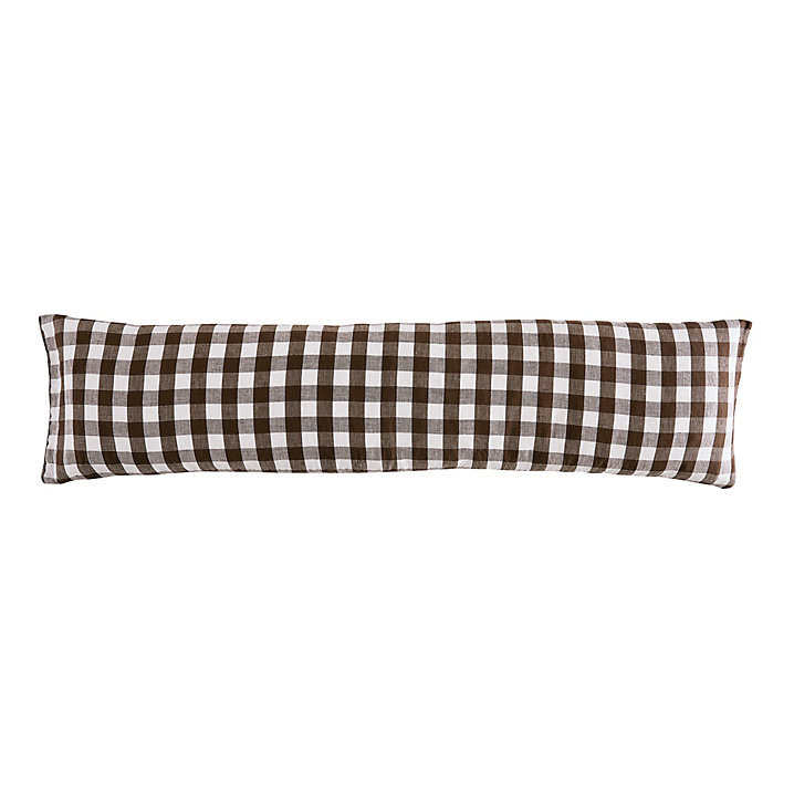 Nessa Linen Check Pillow Covers & Soft European Flax with Hidden Zipper | Ballard Designs, Inc.