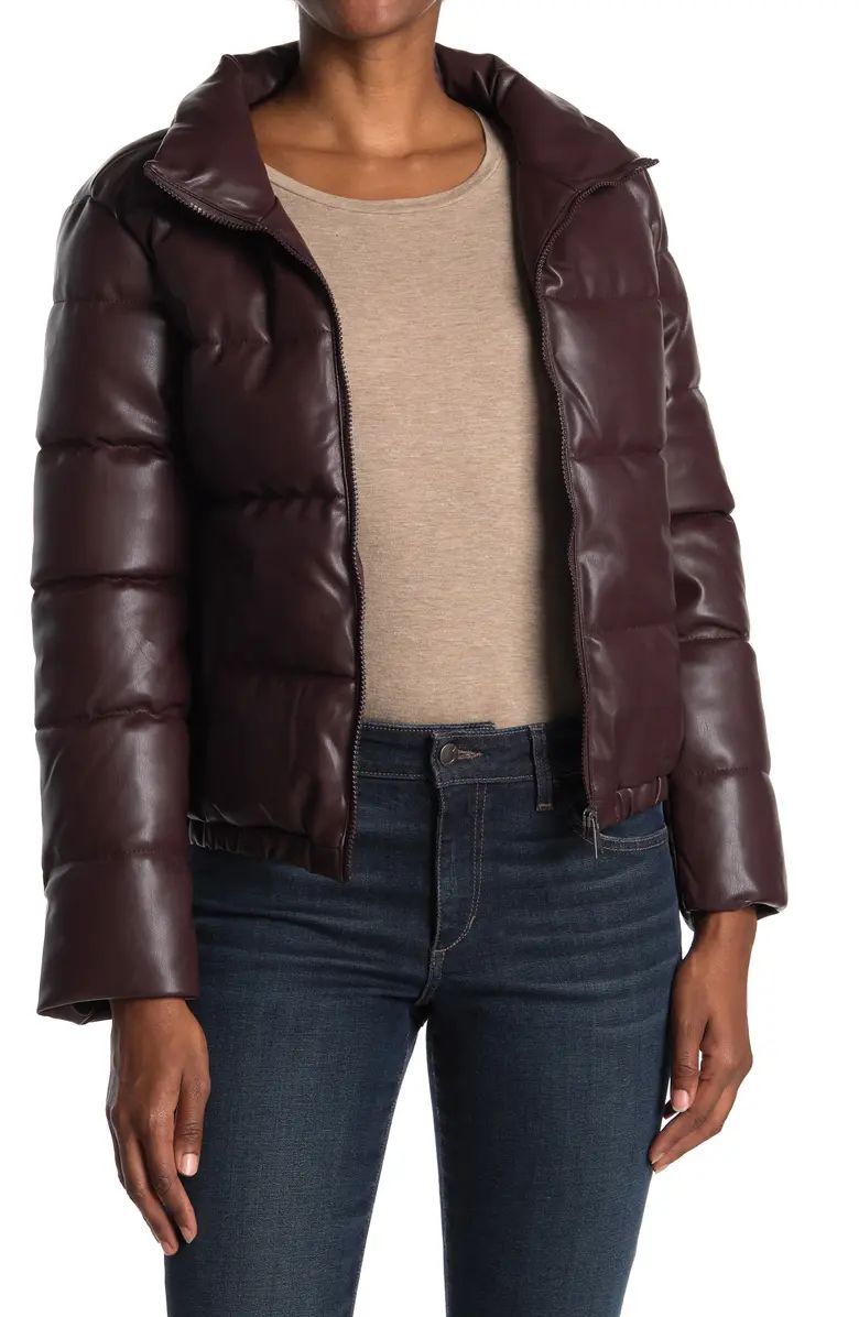 Collection Faux Leather Puffer Jacket | Nordstrom Rack