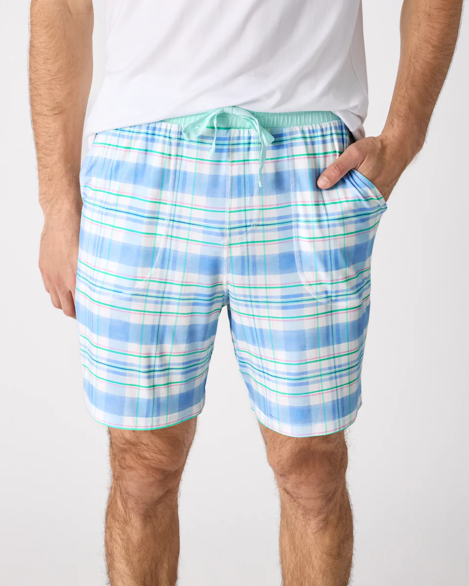Springtime Plaid Men's Pajama Shorts | Little Sleepies