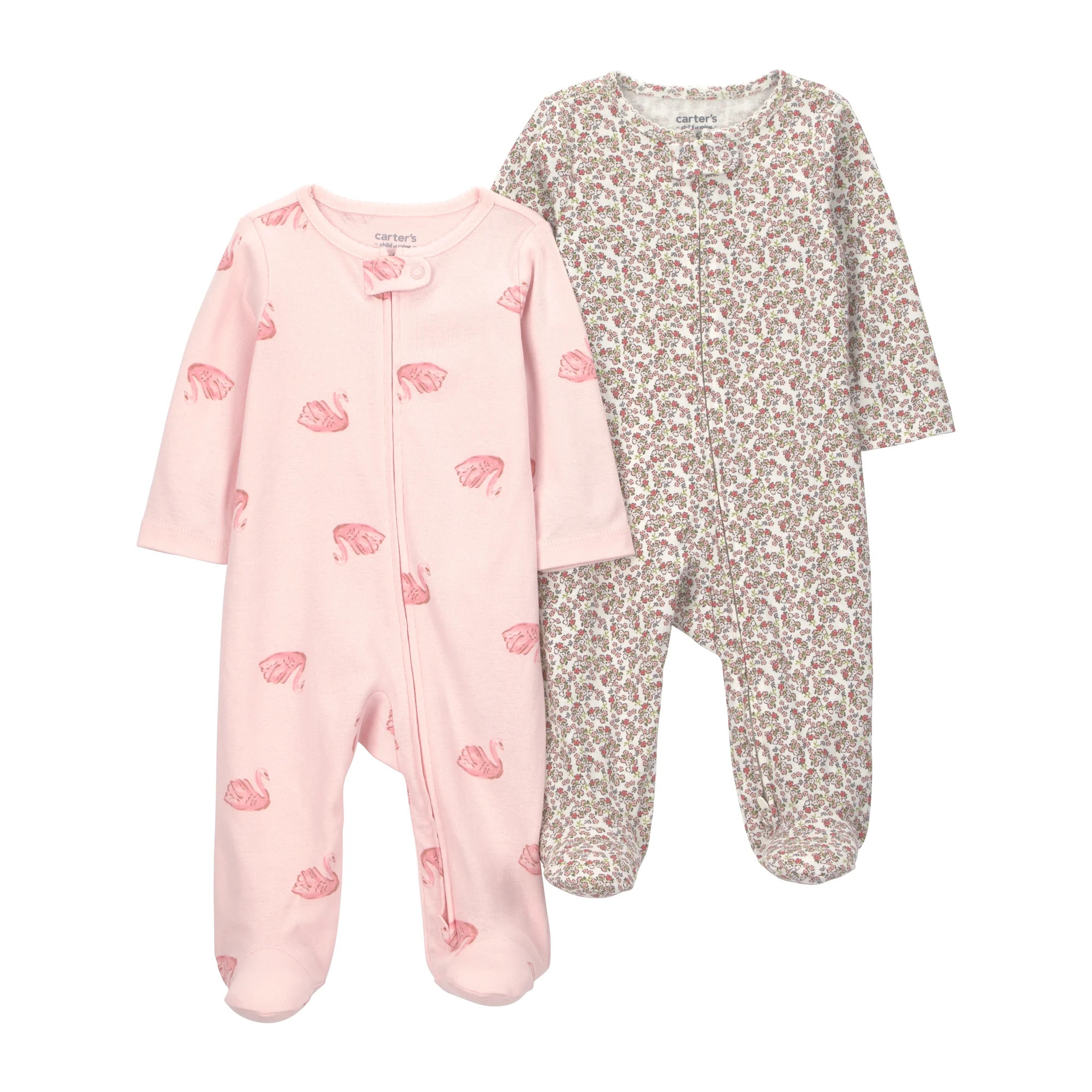 Carter's Child of Mine Baby Girl, Sleep 'n Play, 2-Pack, Sizes Preemie-6/9 months | Walmart (US)