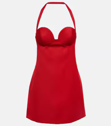 Halterneck virgin wool minidress | Mytheresa (UK)