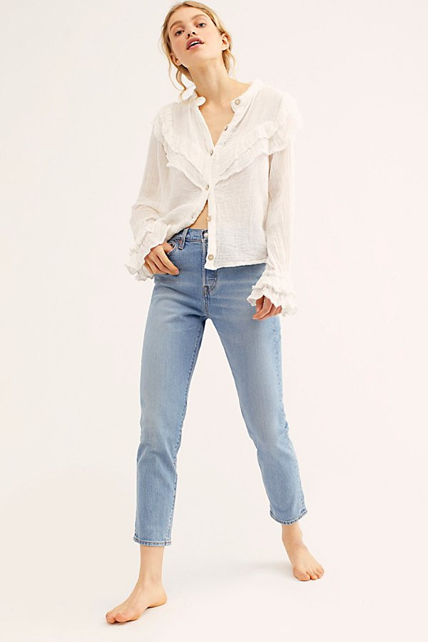 Levi's Wedgie Icon High-Rise Jeans by Levi's at Free People, Bright Side, 25 | Free People (Global - UK&FR Excluded)