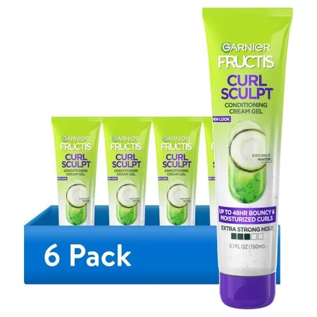 (6 pack) Garnier Fructis Style Bouncy Curls Hair Styling Gel with Shea Butter, 5.1 fl oz | Walmart (US)