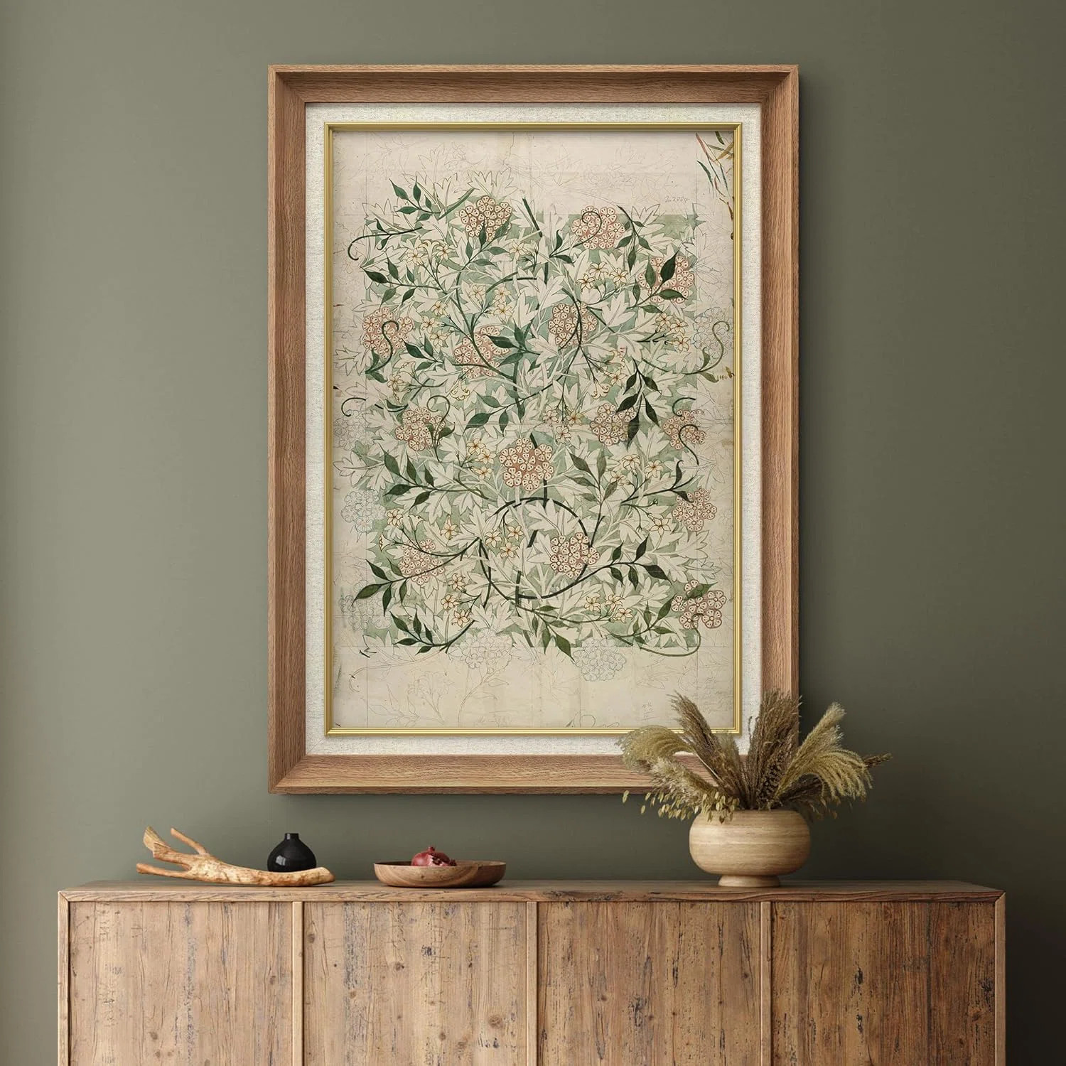 Abstract Green Floral Botanical  - Single Picture Frame Painting on Canvas | Wayfair North America