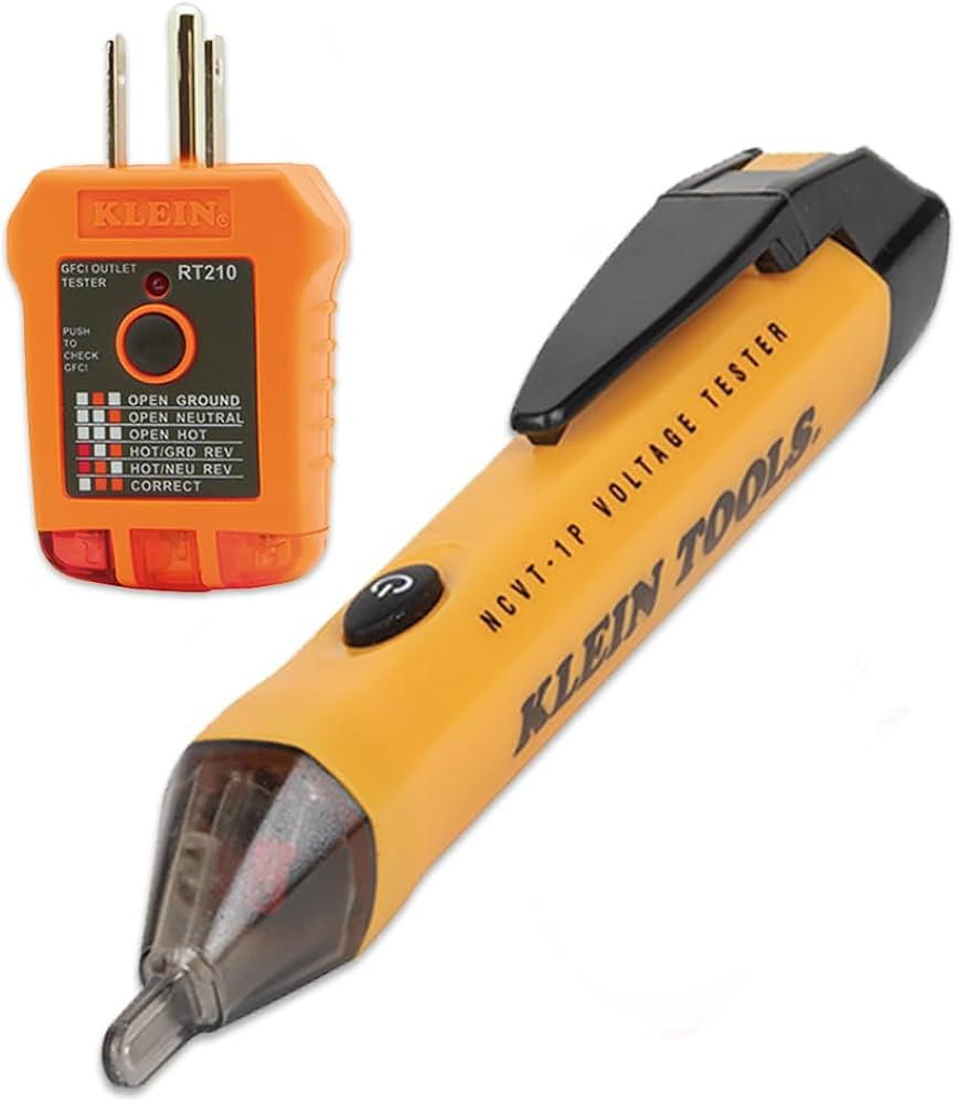 Klein Tools 80025 Outlet Tester Kit with GFCI Tester and Non-Contact Voltage Test Pen, 2-Piece | Amazon (US)