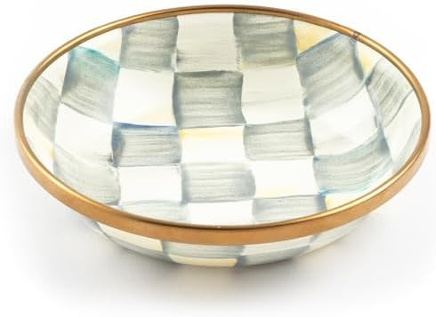 MACKENZIE-CHILDS Enamel Dipping Bowl, Small Serving Bowl for Entertaining, Gray-and-White Sterlin... | Amazon (US)