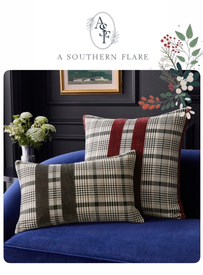 Classic houndstooth gets a luxe update in our Harley pillow. Wide stripes and subtle bands of color accent the traditional black-and-white checks, while chenille yarns imbue the jacquard weave with a lush softness that's welcome on a sofa or reading chair/ home Decor