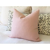 Blush Linen Pillow Cover - Rose Pink Light Decorative Designer Solid | Etsy (US)