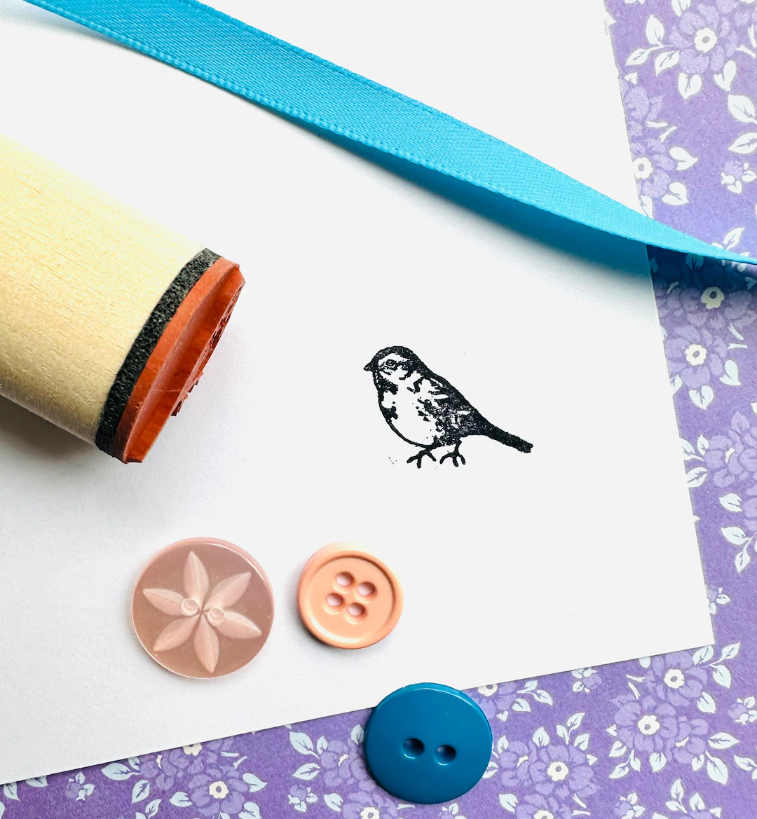 Finch Rubber Stamp - Etsy | Etsy (US)