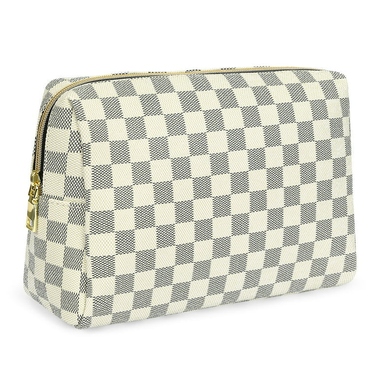 Aokur Makeup Bag Cosmetic Bag Travelling Checkered | Designer Make Up Bags | Walmart (US)