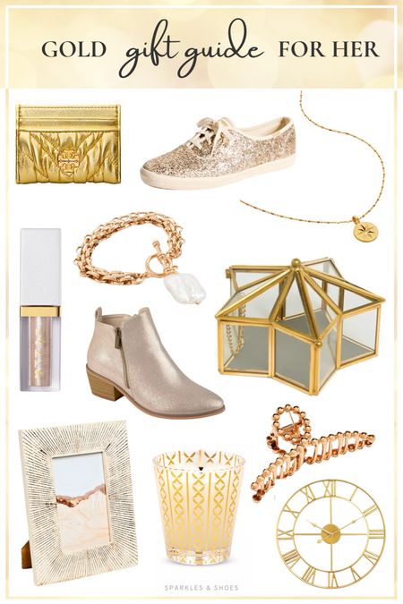 Who does not love gold?  These are my top 12 gold items on this year’s Holiday Gift Guide for Her including this card case, glitter sneakers, necklace, eyeshadow, bracelet, booties, jewelry box, picture frame, candle, hair clip  and  wall clock. 

#giftguide #giftsforher #giftideas 


#LTKHoliday #LTKSeasonal #LTKGiftGuide