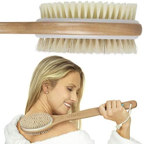Vive Shower Brush - Dry Skin Body Exfoliator - Shower and Bath Scrubber For Wash Brushing, Exfoliati | Amazon (US)