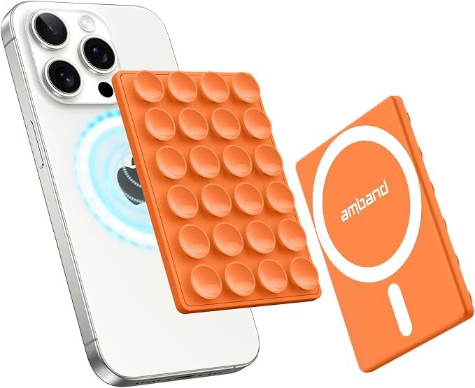 amBand Magnetic Sticky Phone Suction Grip for MagSafe, Removable for Wireless Charging, Durable M... | Amazon (US)