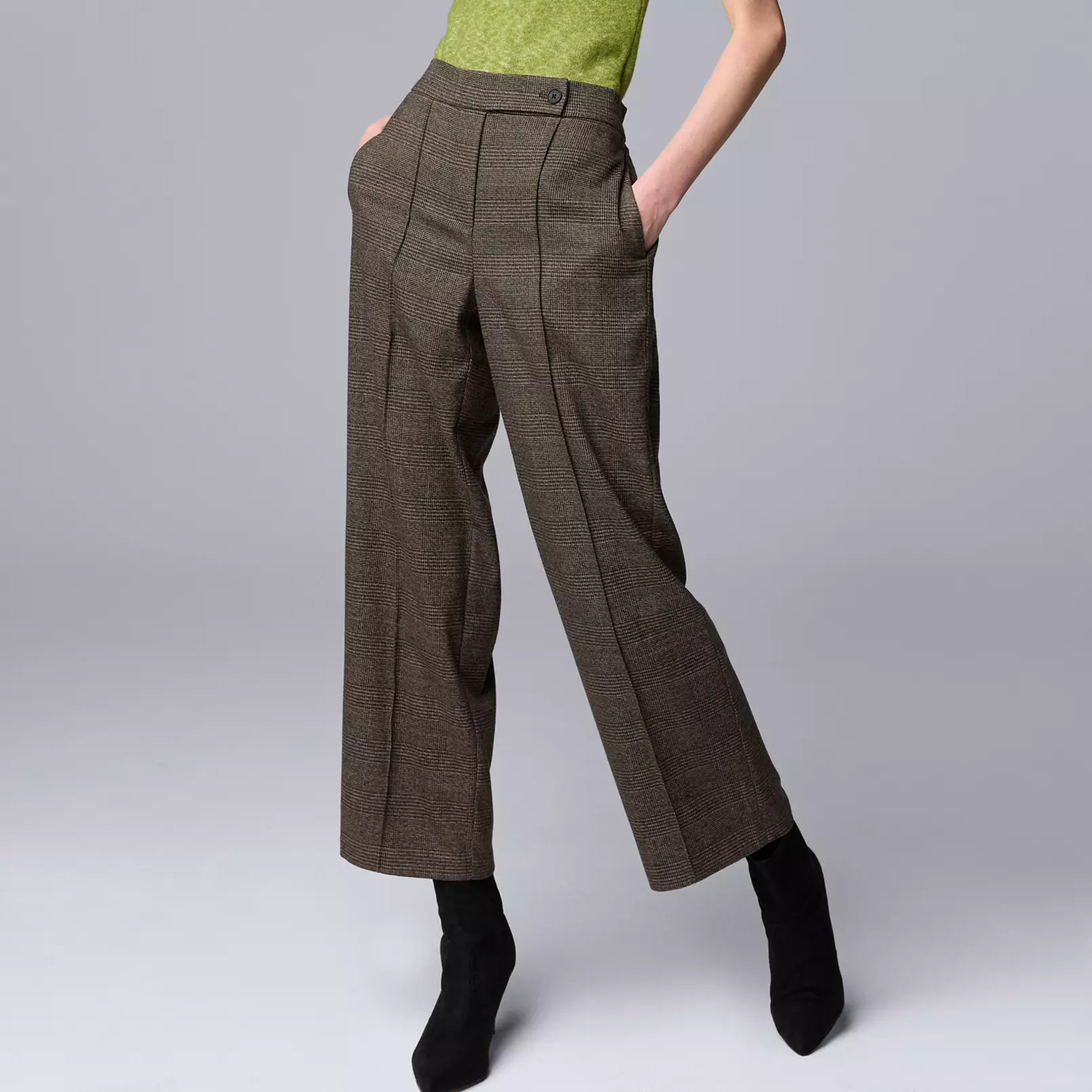 Women's Simply Vera Vera Wang Melange Cropped Trousers | Kohl's