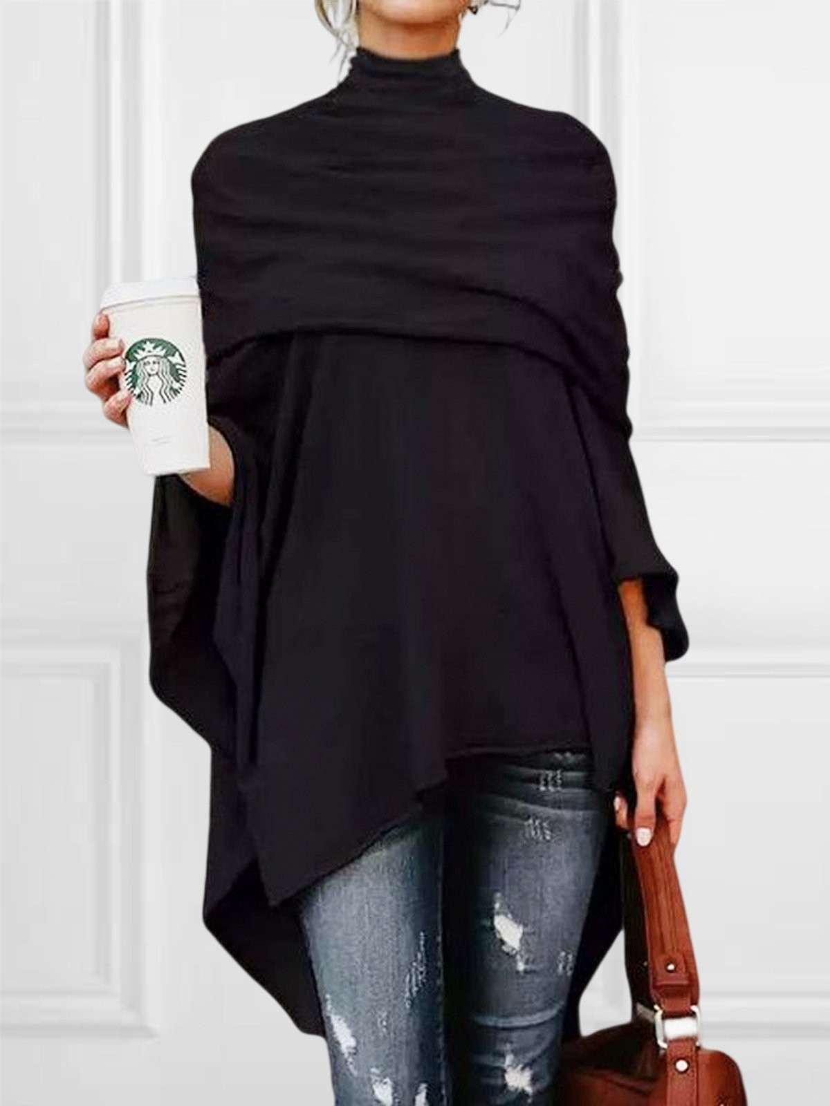 Urban Plaid Balloon-Sleeve Buckle Shirt | Stylewe