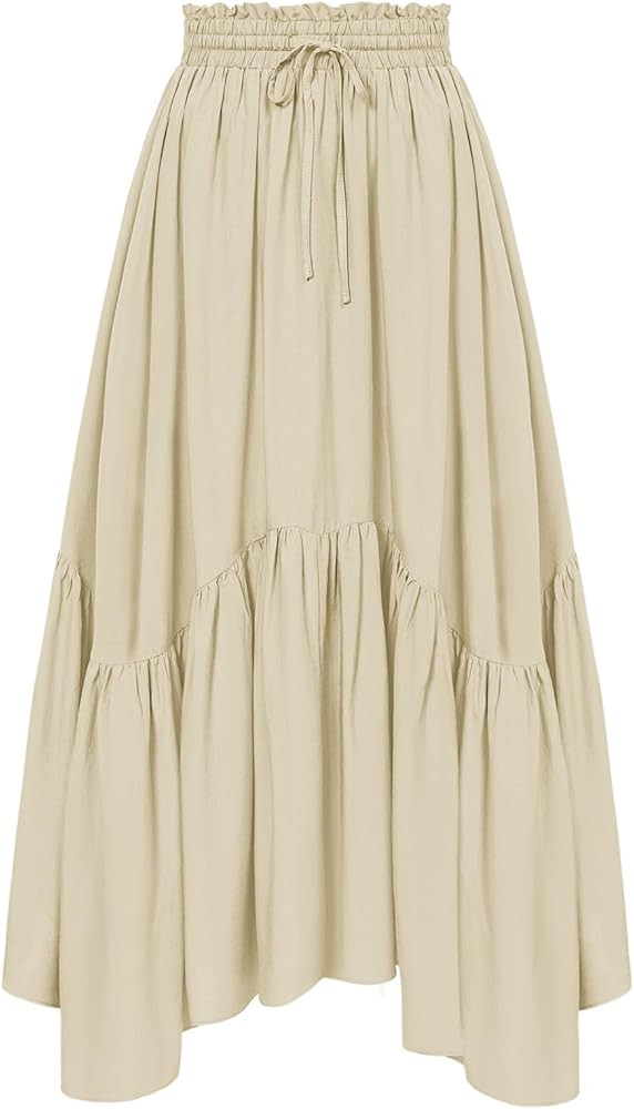 Scarlet Darkness Maxi Skirts for Women High Waist Renaissance Skirt Long Skirt with Pockets | Amazon (US)