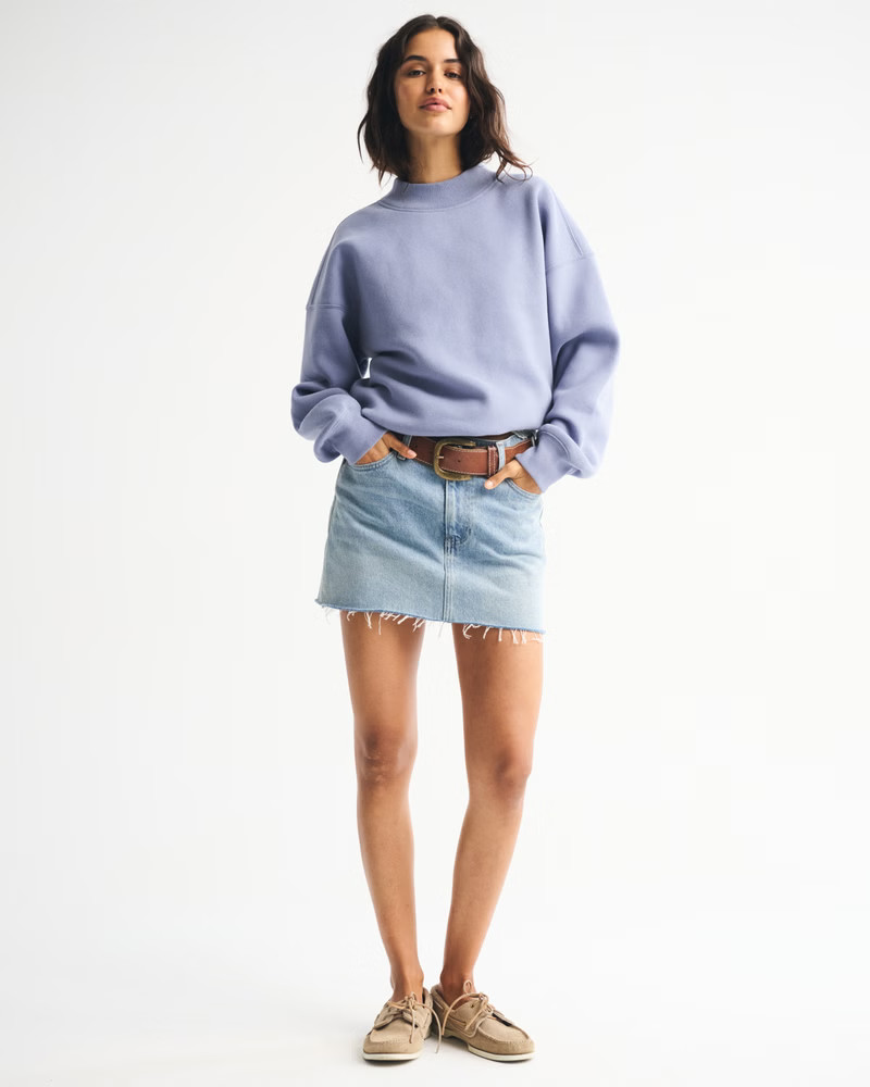 Women's Sunday Mockneck Crew | Women's New Arrivals | Abercrombie.com | Abercrombie & Fitch (US)