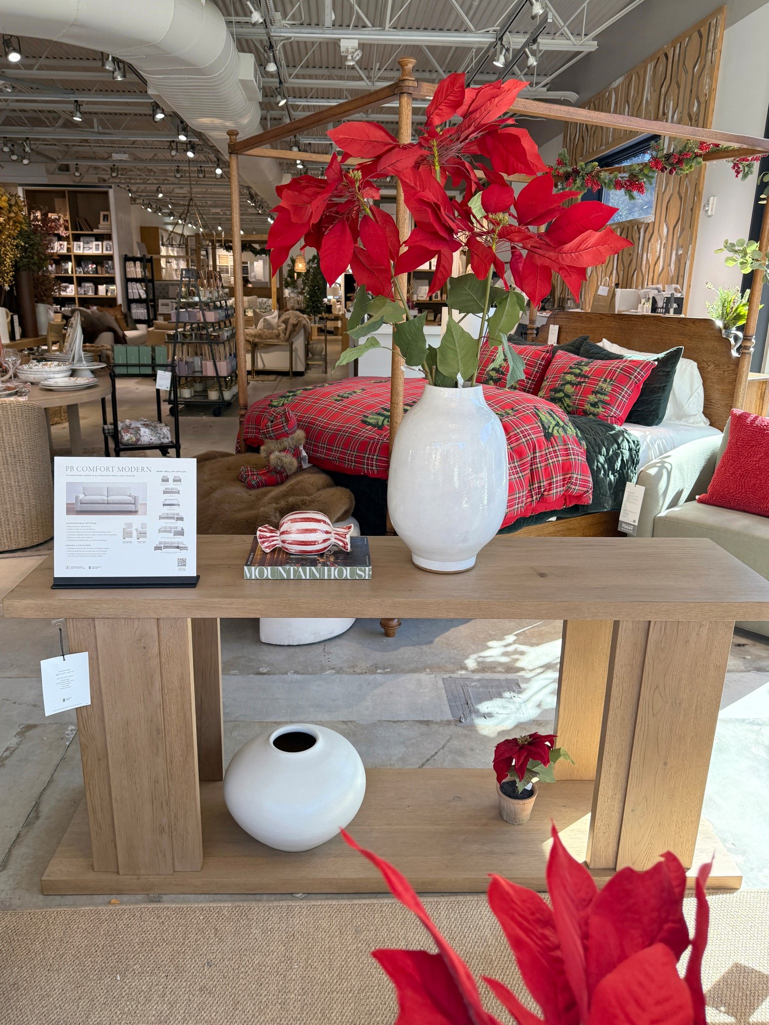 The Aldon Console Table (66”) is the perfect foundation for a cozy, collected holiday look. ❤️ The Maize finish brings soft warmth, and the open shelving makes it easy to style baskets, greenery, and all your seasonal accents. 🎅🏻 A timeless neutral that elevates any entryway or living space. Linked this look plus more beautiful consoles for the season! ✨ #HolidayDecor #HomeStyling #PotteryBarn 

#LTKHoliday #LTKHome #LTKGiftGuide