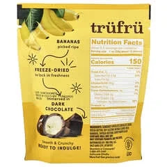 Tru Fru, Freeze-Dried Bananas, Dark Chocolate, 3.4 oz | Walmart (US)