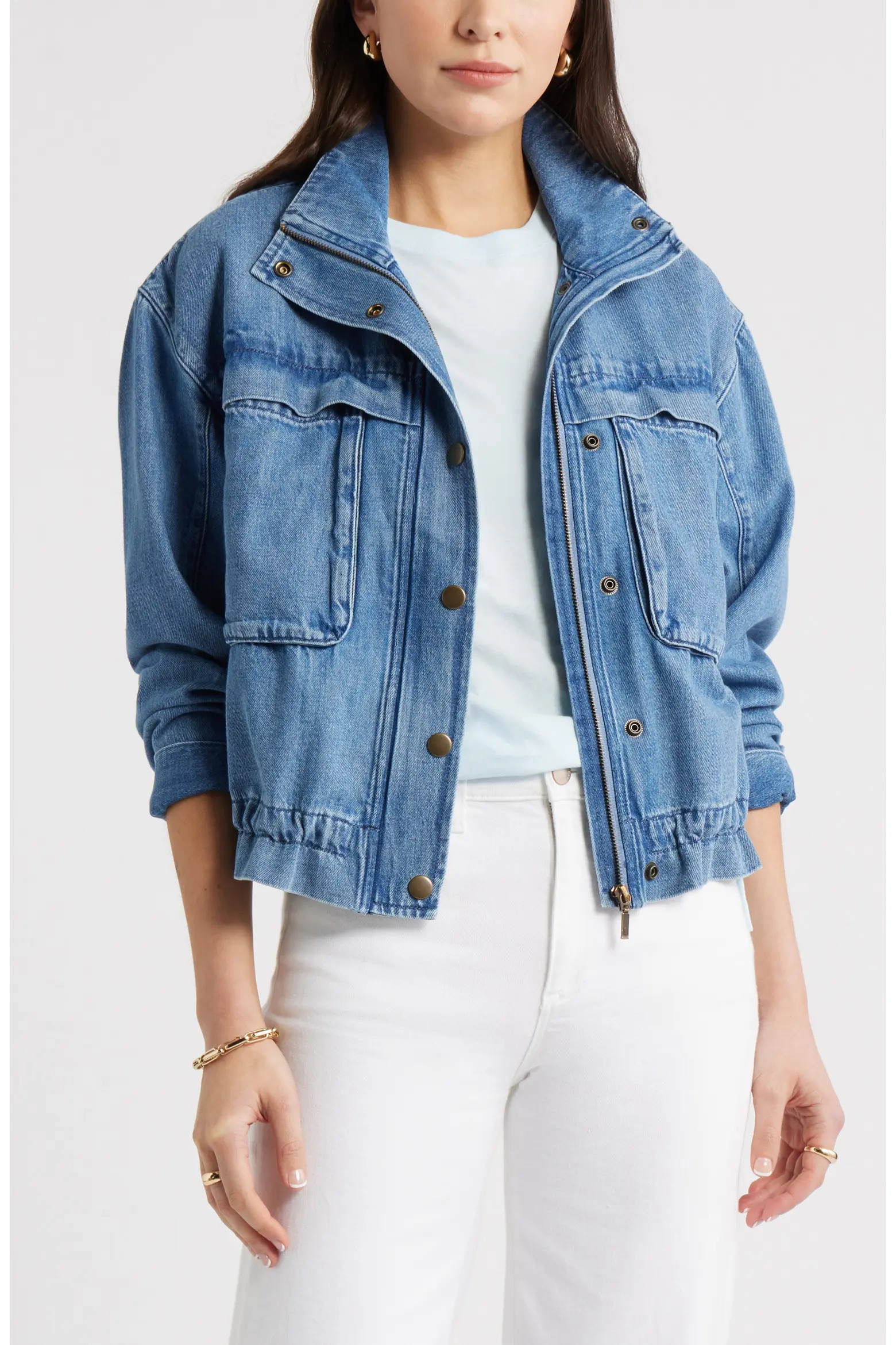 Denim Utility Jacket (Women) | Nordstrom | Nordstrom