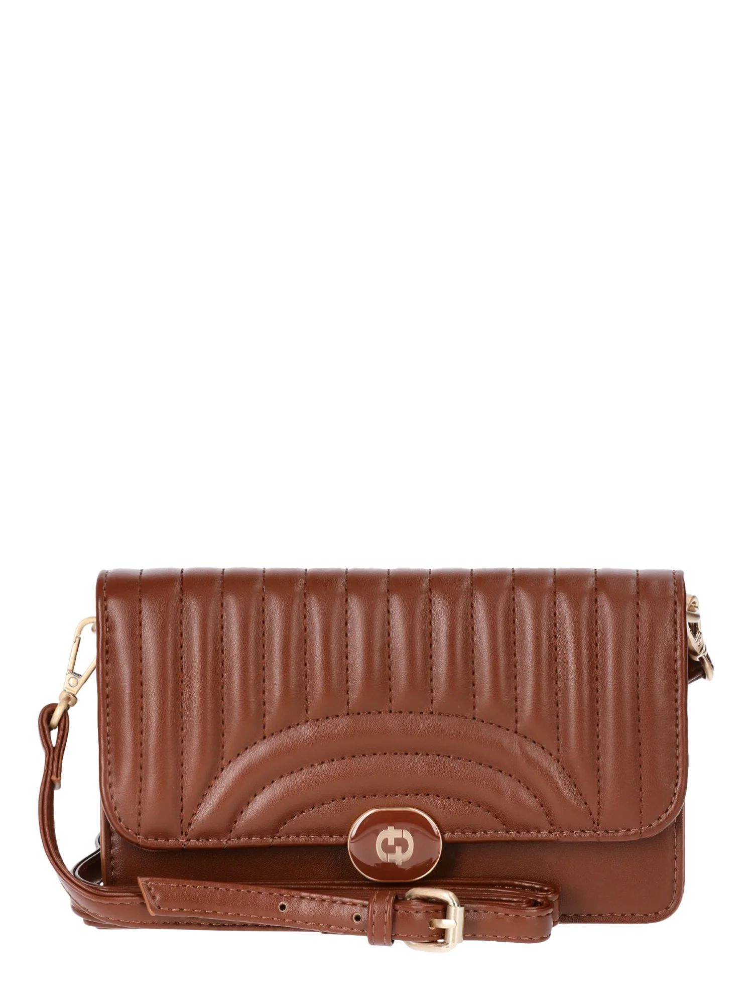 Time and Tru Women's Gigi Quilted Flap Top Wallet, Cognac - Walmart.com | Walmart (US)