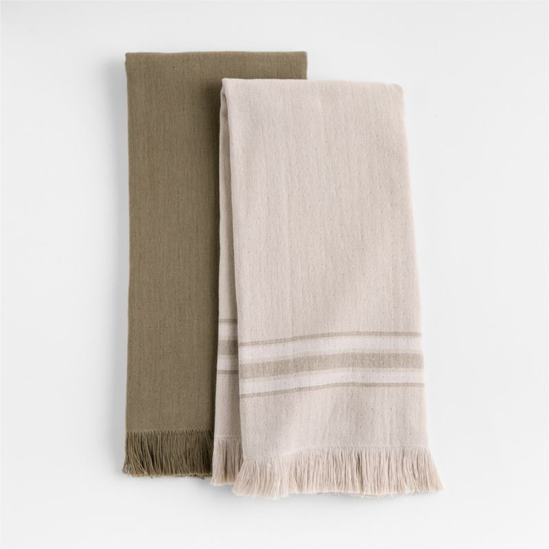 Craft Sage Green Organic Cotton Dish Towels, Set of 2 + Reviews | Crate & Barrel | Crate & Barrel